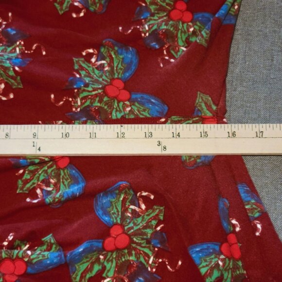 LuLaRoe TC Tall & Curvy Women’s Plus Leggings Red Blue Bows Holiday Christmas - Picture 15 of 16